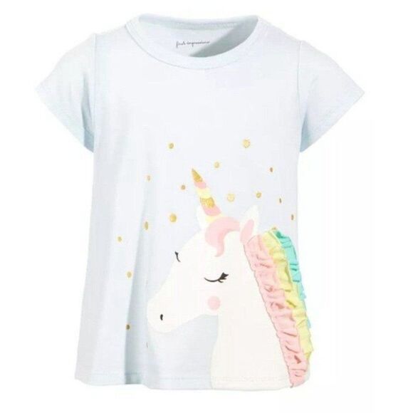 First Impression Baby Girls Unicorn Top 6-9 Months - Picture 1 of 5